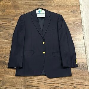 Blue blazer, gold buttons. Ralph Lauren. 40R